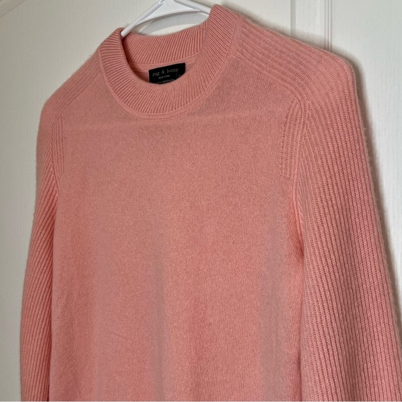 Rag & Bone Logan Relaxed Fit Ribbed Sleeve Cashmere Sweater size XS - Picture 12 of 12